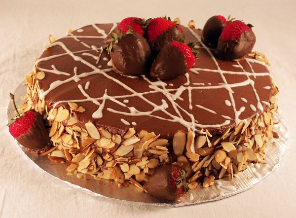 Chocolate Dipped Strawberry Cake
