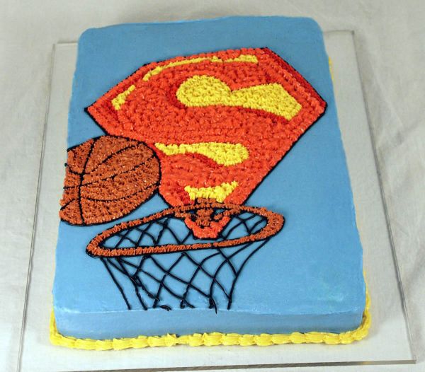 Superman Basketball Cake