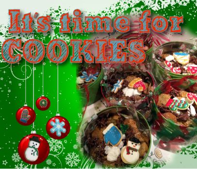 christmas cookies, sugar cookies, santa cookies, chocolate chip cookies 