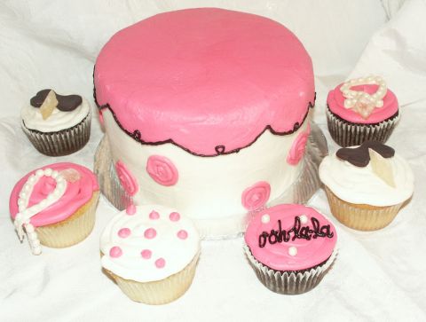 Pink Poodle Cupcake